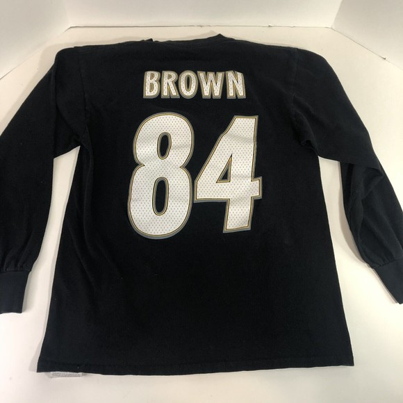 Antonio Brown Long Sleeve Shirt Medium, Black, Pittsburgh Steelers Majestic, #84 - Picture 8 of 8